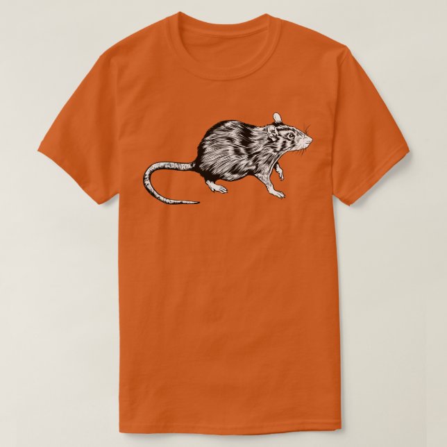 Zeichnend Ratte T-Shirt (Design vorne)