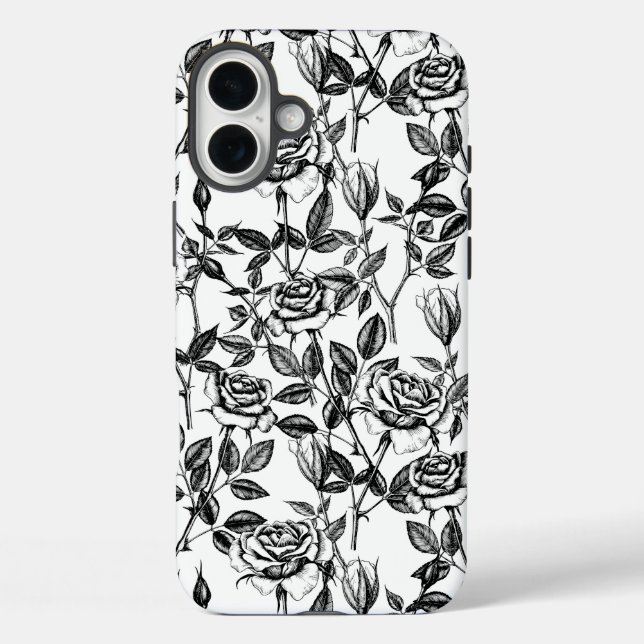 zeichnend Rose Case-Mate iPhone Hülle (Rückseite)