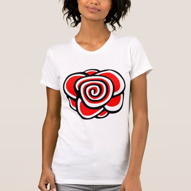 Zeichnend Rose T-Shirt (Vorderseite)