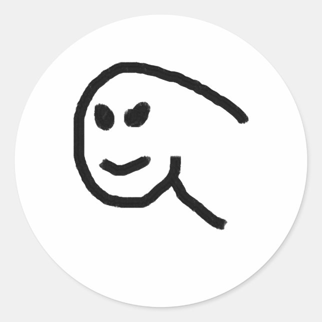 zeichnend runder aufkleber (Vorderseite)