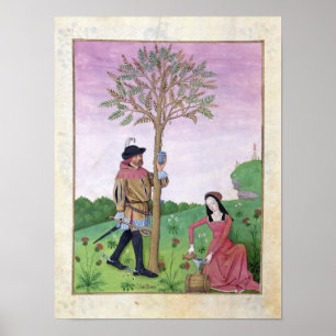 Zeichnend Saft aus einem Baum Poster
