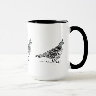Zeichnend Schwarze Linie - Grouse Bird Tasse