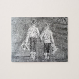 Zeichnend Schwestern Puzzle