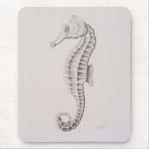 Zeichnend Seepferd an der Küste Mousepad