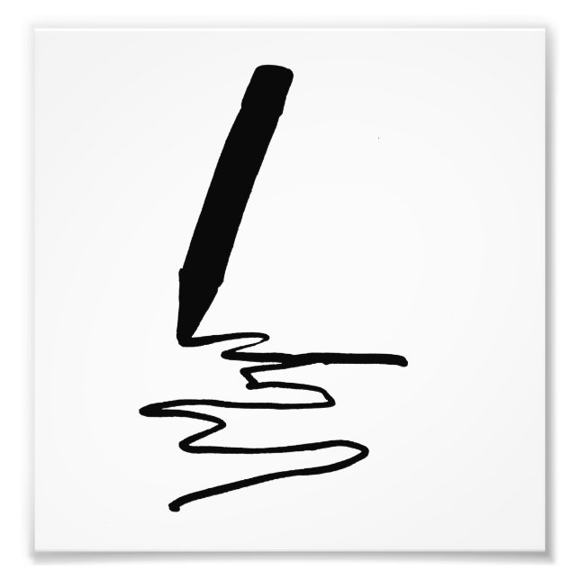 Zeichnend Silhouette der Bleistiftzählung Fotodruck (Vorne)