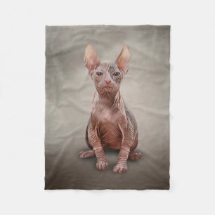 Zeichnend Sphynx-Kätzchen Fleecedecke