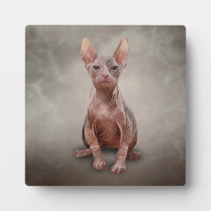 Zeichnend Sphynx-Kätzchen Fotoplatte