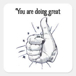 Zeichnend Stift Quadratischer Aufkleber