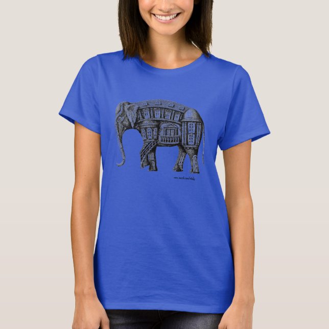 Zeichnend Stiftfarbe des Gebäude T-Shirt (Vorderseite)