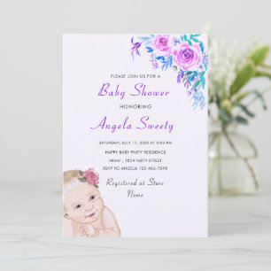 Zeichnend Sweet Fun Stork Baby Dusche Einladung