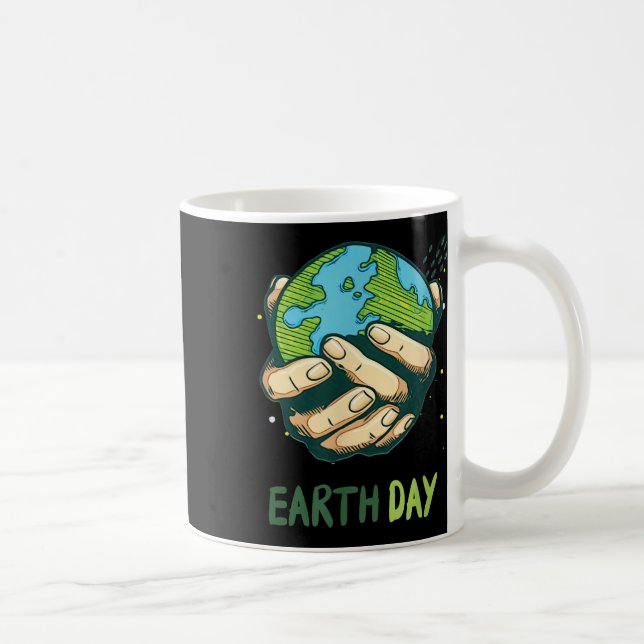 Zeichnend Umweltschutz am Tag der Erde Kaffeetasse (Rechts)