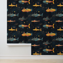 Zeichnend Unterwasserschiff Tapete