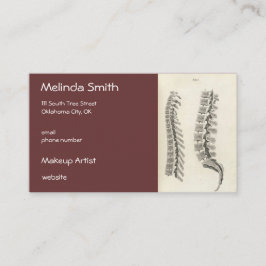 Zeichnend Vertebrae Visitenkarte