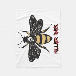 zeichnend Vintage Killerbiene Fleecedecke