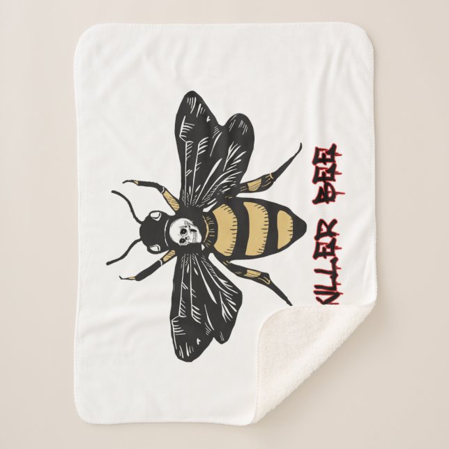 zeichnend Vintage Killerbiene Sherpadecke (Vorderseite)