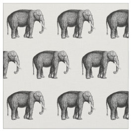 Zeichnend Vintager Elefant Stoff