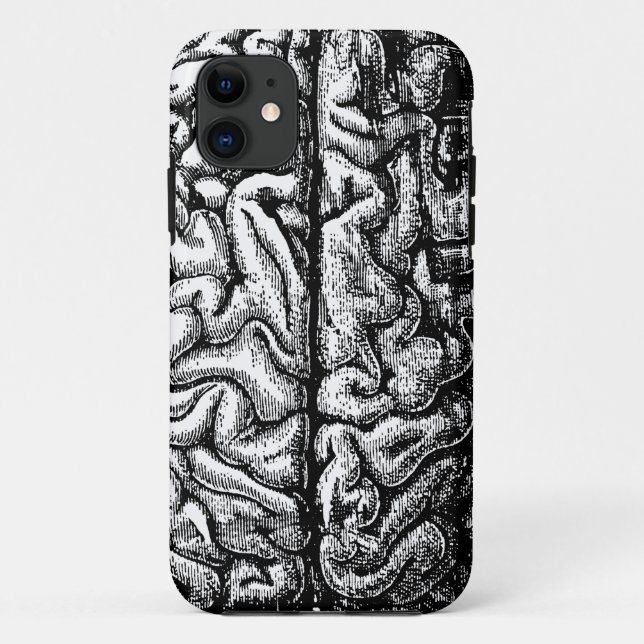 ZEICHNEND Vintages GEHIRN Case-Mate iPhone Hülle (Rückseite)