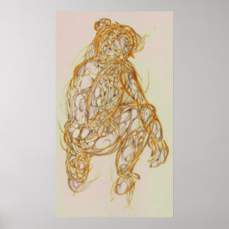 Zeichnend weibliche Geste Poster