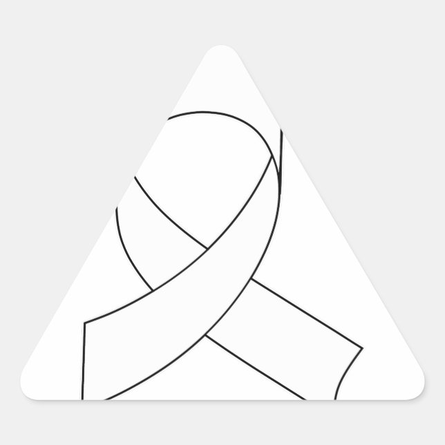 Zeichnend Weißband Dreieckiger Aufkleber (Vorderseite)