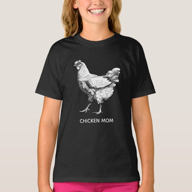 Zeichnend Weißhühnchen T-Shirt (Vorderseite)