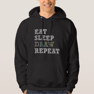 Zeichnend Wiederholung des Kunstkünstlers, der Ski Hoodie