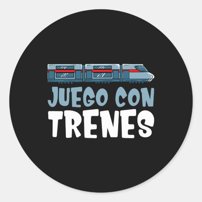 Zeichnend Zugfahrzeug-Lokomotive-Set Runder Aufkleber (Vorderseite)