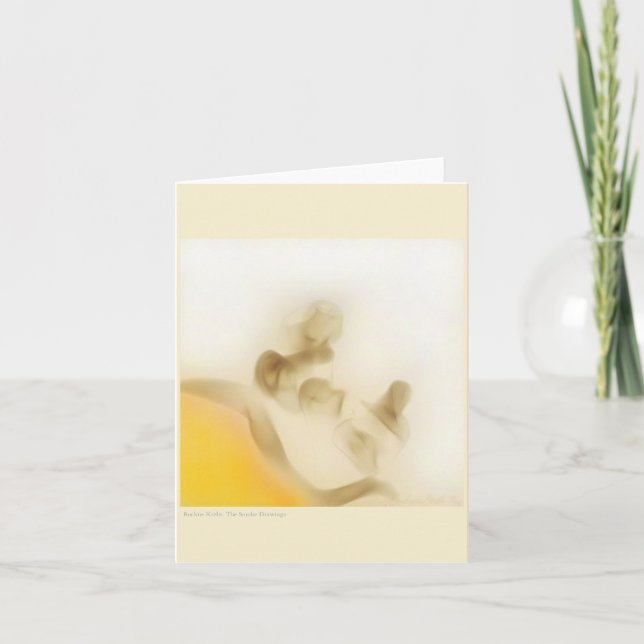 Zeichnender Rauch, Rockne Krebs, 1973 Karte (Vorderseite)