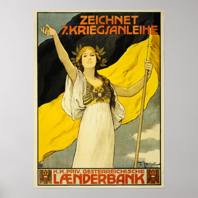 ZEICHNET KRIEGSANLEIHE-Kriegsanleihen Österreich U Poster (Vorne)