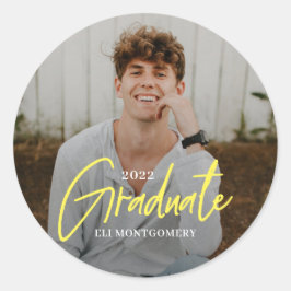 Zeichnete Abschluss-Sticker für Word-bearbeitbare  Runder Aufkleber