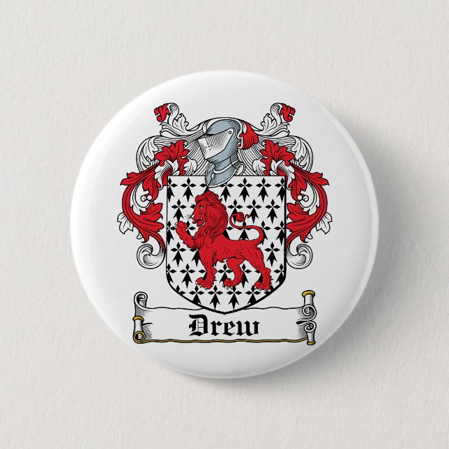 Zeichnete Familienwappen Button (Vorderseite)