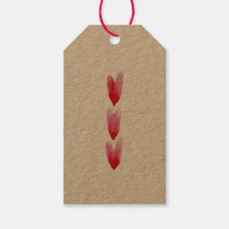 Zeichnete Herzen auf Kraft-Tag (Set von 10) Geschenkanhänger