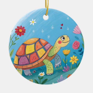 Zeichnung Baby-Schildkröte Keramik Ornament