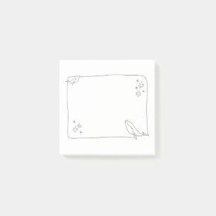 Zeichnung der Linie, Wal Post-it Klebezettel