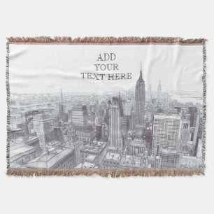 Zeichnung der New Yorker Stadtlandschaft individue Decke