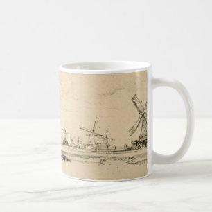 Zeichnung der Windmühlen-Tasse Tasse