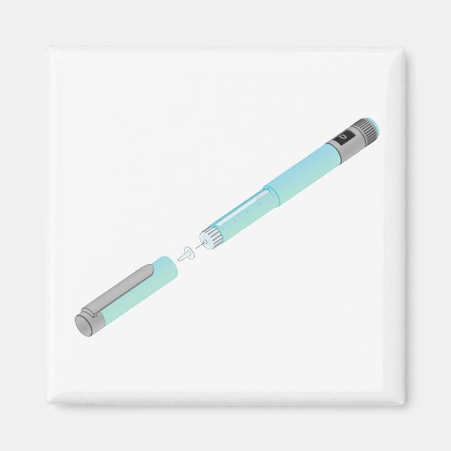 Zeichnung des Insulinpens Magnet (Vorne)