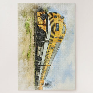 Zeichnung/Skizze einer Diesellokomotive/eines Zuge Puzzle