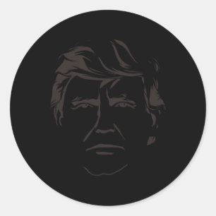 Zeichnung von Donald Trump Runder Aufkleber