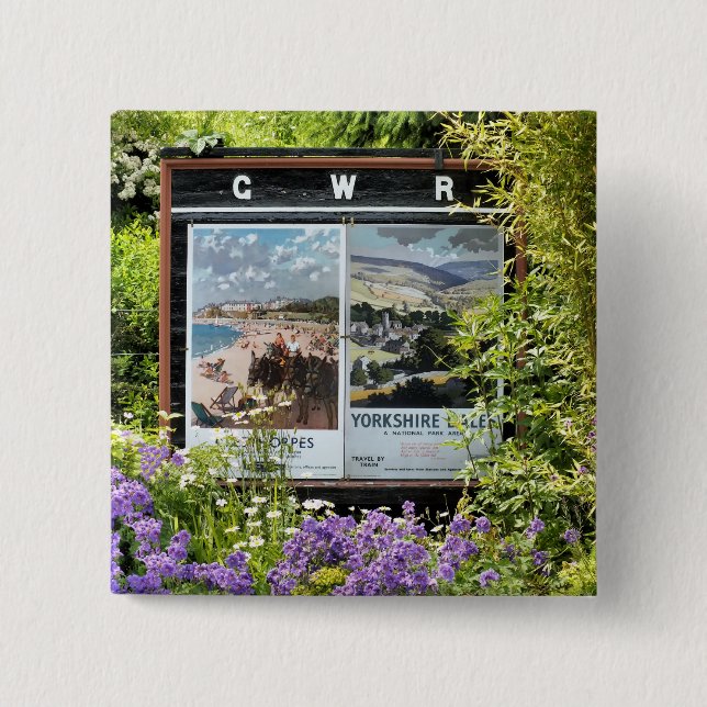 ZEICHNUNGEN FÜR DEN Vintagen BAHNHOF Button (Vorderseite)