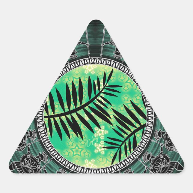 Zeichnungen für griechische Kunst Dreieckiger Aufkleber (Vorderseite)