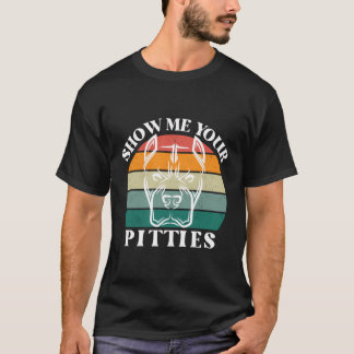 Zeig mir deinen Pitbull Terrier Hund Vintage F T-Shirt