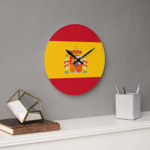 Zeige deine Farben - Spanien Große Wanduhr