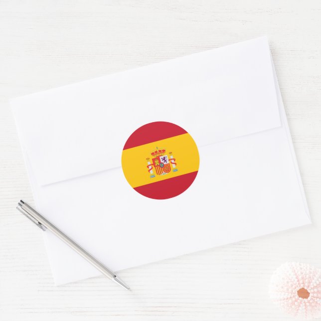 Zeige deine Farben - Spanien Runder Aufkleber (Umschlag)