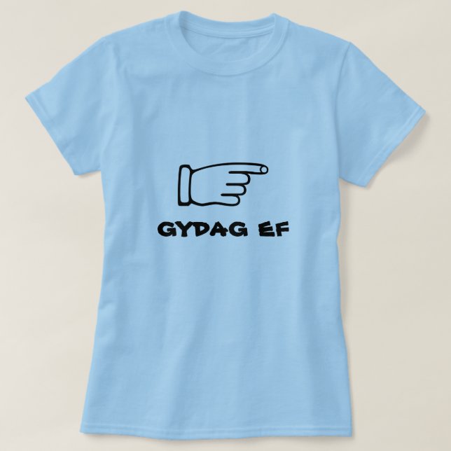 Zeige Finger mit Text-Gydag-Riff T-Shirt (Design vorne)