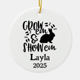 Zeige Kaninchen 4H Weihnachtsanhänger Keramik Ornament