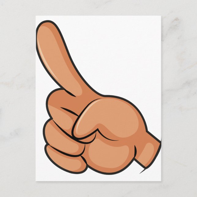 Zeige mit dem Finger Postkarte (Vorderseite)