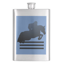 Zeige, wie ein Jumper ein Hindernis beseitigt. Fla Flachmann