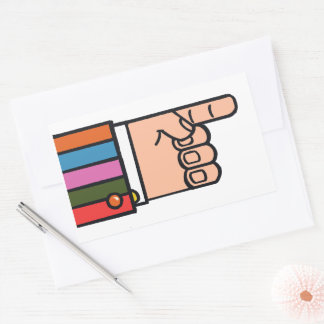 Zeigefinger-Hand Manicule Aufkleber