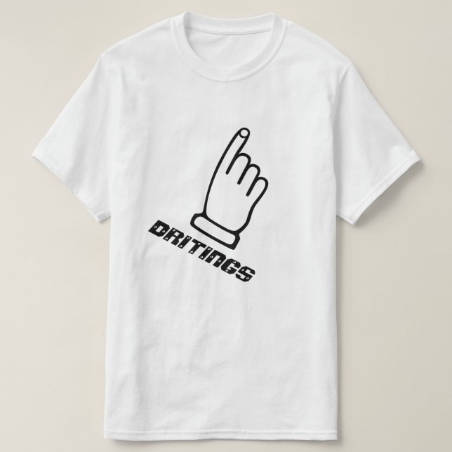 Zeigefinger mit dem Text dritings T-Shirt (Design vorne)