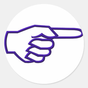 Zeigefinger Runder Aufkleber